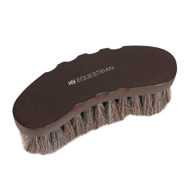 Hy Equestrian Deluxe Half Round Brush With Horse Hair  image 1